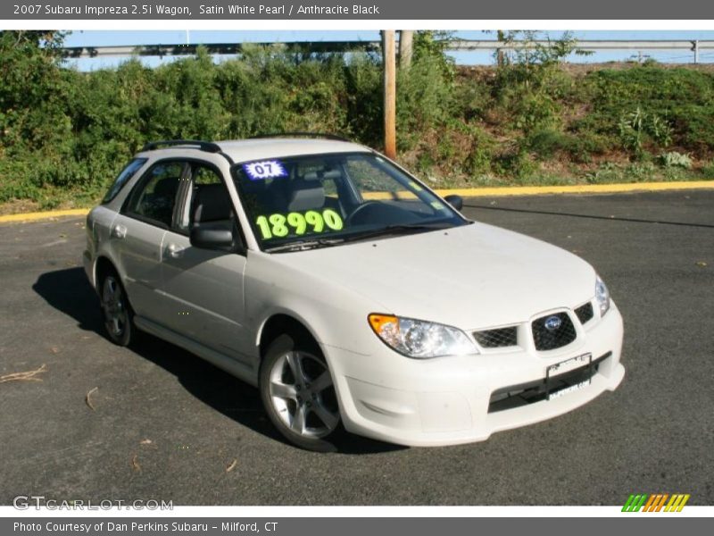 Satin White Pearl / Anthracite Black 2007 Subaru Impreza 2.5i Wagon