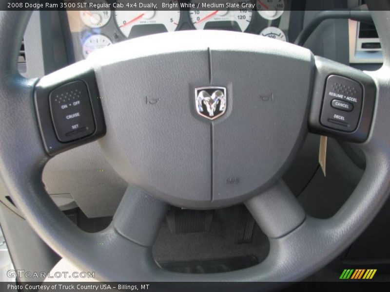 Bright White / Medium Slate Gray 2008 Dodge Ram 3500 SLT Regular Cab 4x4 Dually