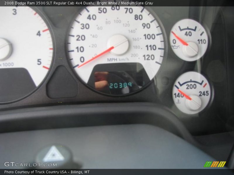 Bright White / Medium Slate Gray 2008 Dodge Ram 3500 SLT Regular Cab 4x4 Dually