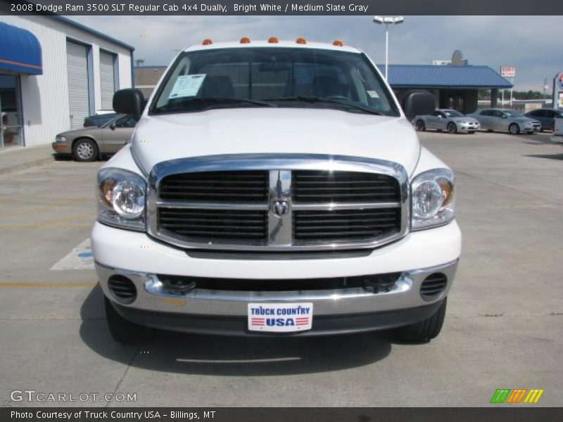 Bright White / Medium Slate Gray 2008 Dodge Ram 3500 SLT Regular Cab 4x4 Dually