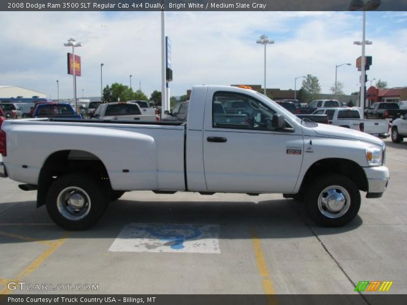 Bright White / Medium Slate Gray 2008 Dodge Ram 3500 SLT Regular Cab 4x4 Dually