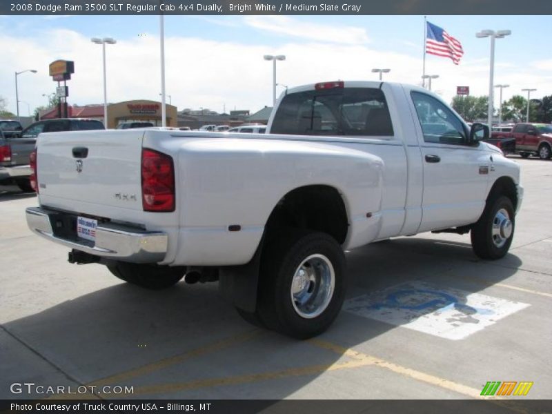 Bright White / Medium Slate Gray 2008 Dodge Ram 3500 SLT Regular Cab 4x4 Dually