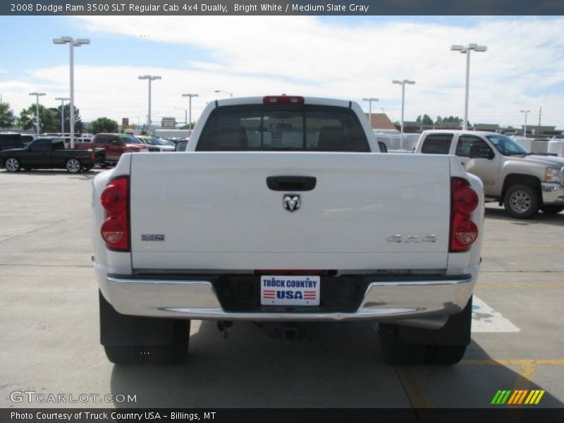 Bright White / Medium Slate Gray 2008 Dodge Ram 3500 SLT Regular Cab 4x4 Dually