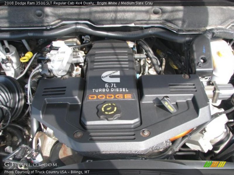 Bright White / Medium Slate Gray 2008 Dodge Ram 3500 SLT Regular Cab 4x4 Dually