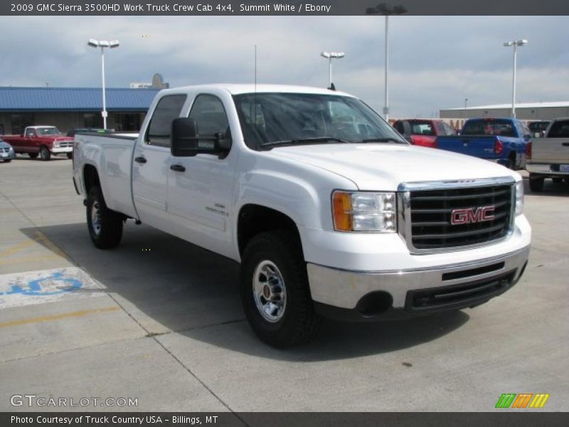 Summit White / Ebony 2009 GMC Sierra 3500HD Work Truck Crew Cab 4x4