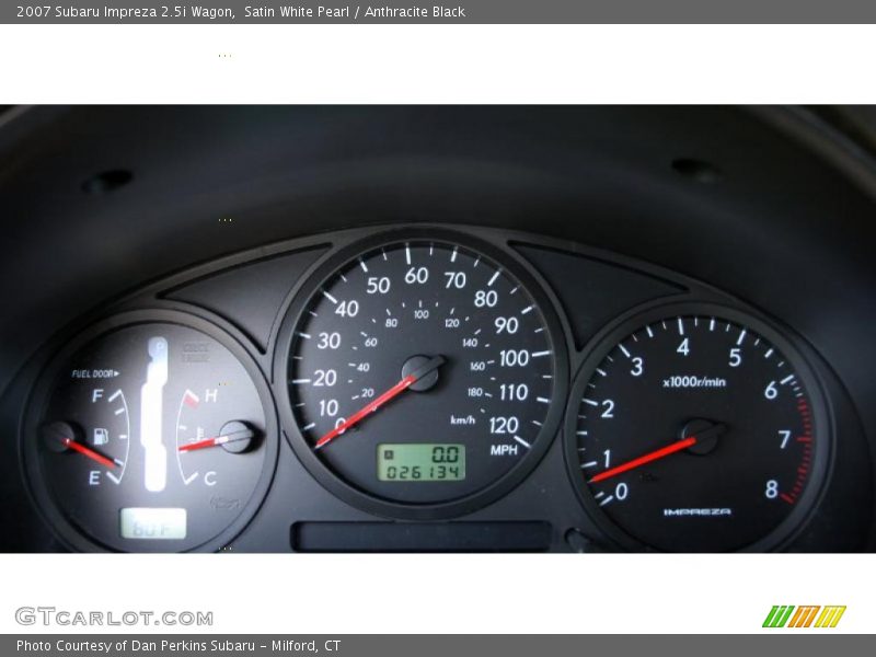 Satin White Pearl / Anthracite Black 2007 Subaru Impreza 2.5i Wagon