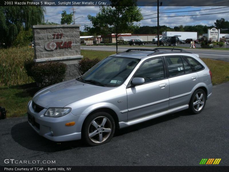 Sunlight Silver Metallic / Gray 2003 Mazda Protege 5 Wagon
