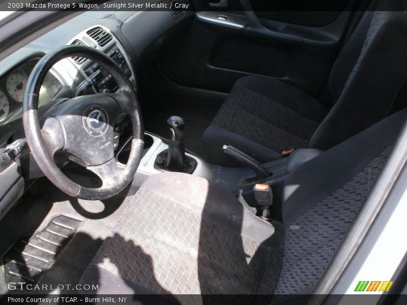 Sunlight Silver Metallic / Gray 2003 Mazda Protege 5 Wagon