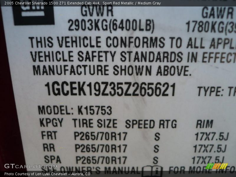 Sport Red Metallic / Medium Gray 2005 Chevrolet Silverado 1500 Z71 Extended Cab 4x4