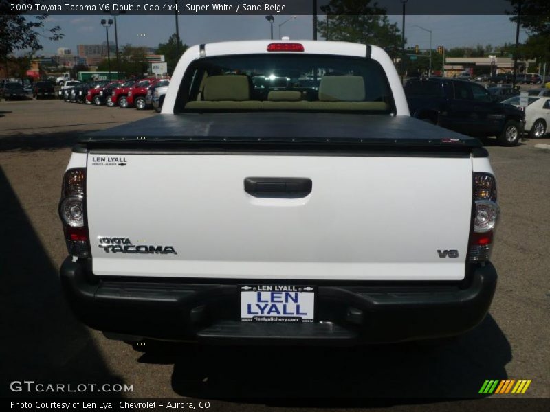 Super White / Sand Beige 2009 Toyota Tacoma V6 Double Cab 4x4