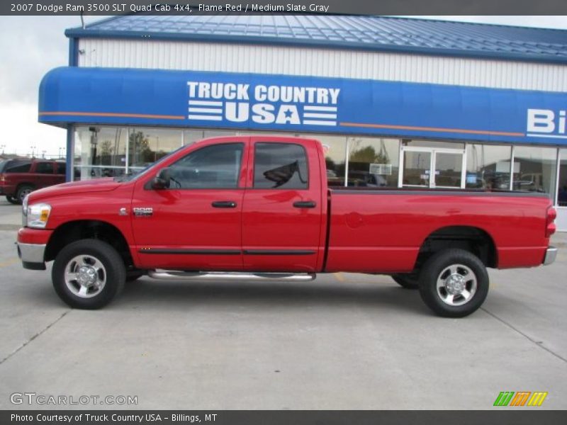 Flame Red / Medium Slate Gray 2007 Dodge Ram 3500 SLT Quad Cab 4x4