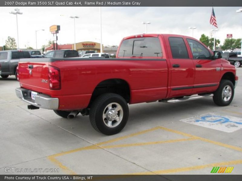 Flame Red / Medium Slate Gray 2007 Dodge Ram 3500 SLT Quad Cab 4x4