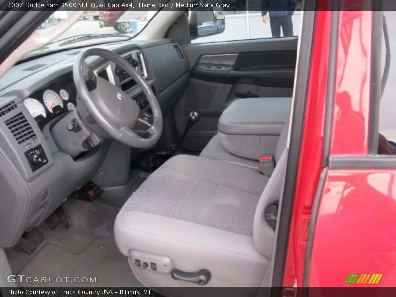 Flame Red / Medium Slate Gray 2007 Dodge Ram 3500 SLT Quad Cab 4x4
