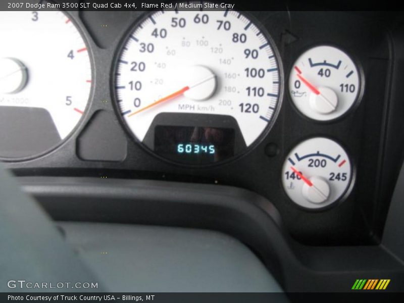 Flame Red / Medium Slate Gray 2007 Dodge Ram 3500 SLT Quad Cab 4x4