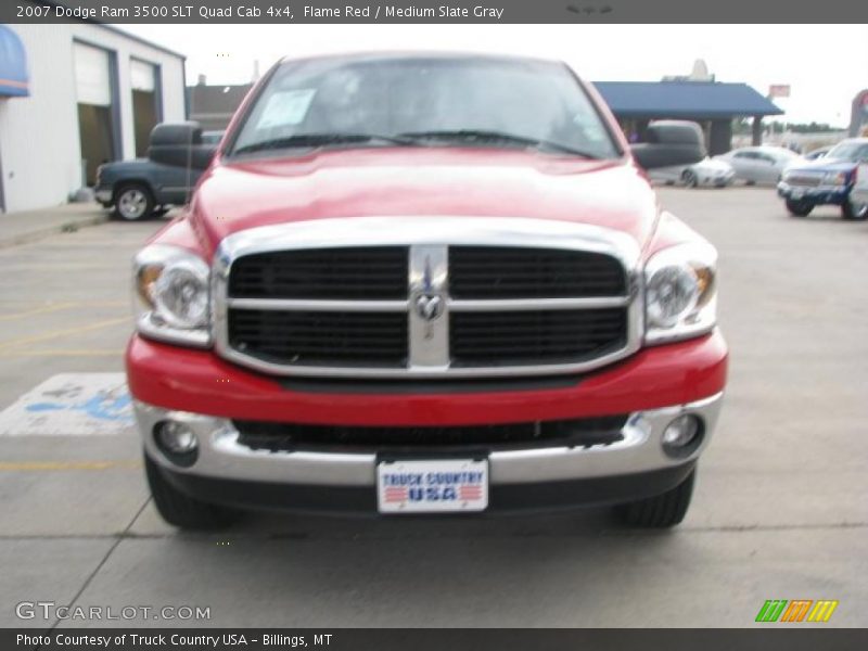 Flame Red / Medium Slate Gray 2007 Dodge Ram 3500 SLT Quad Cab 4x4