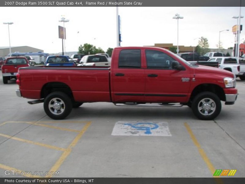 Flame Red / Medium Slate Gray 2007 Dodge Ram 3500 SLT Quad Cab 4x4