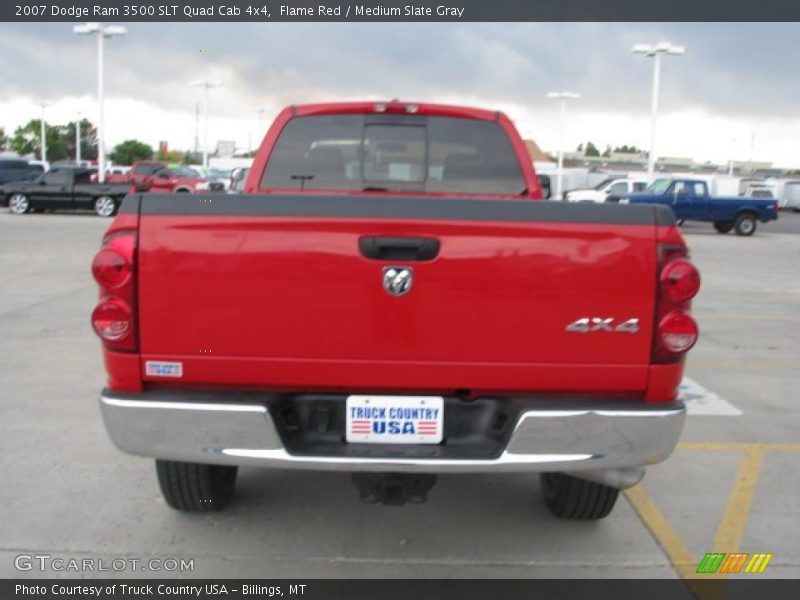 Flame Red / Medium Slate Gray 2007 Dodge Ram 3500 SLT Quad Cab 4x4
