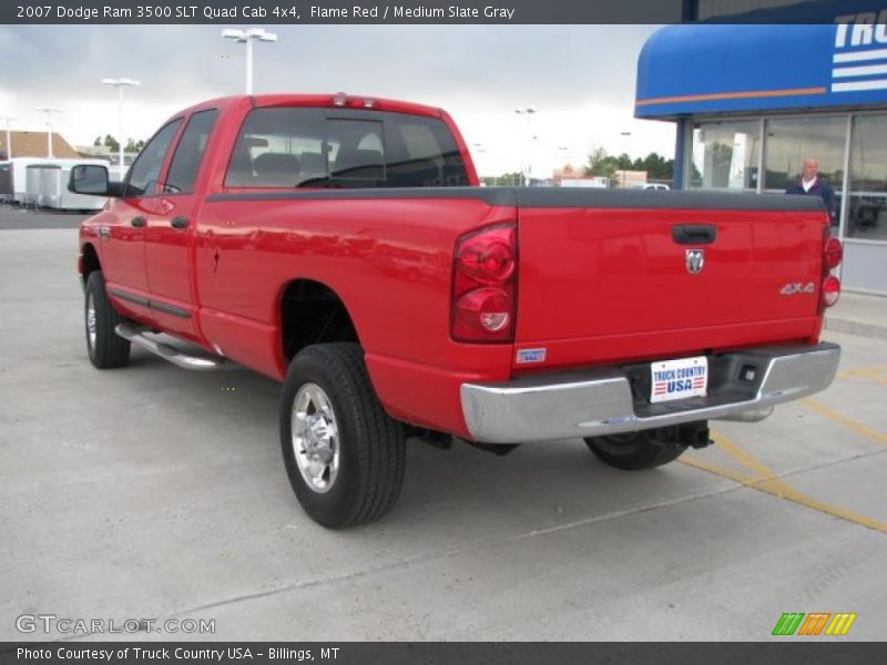 Flame Red / Medium Slate Gray 2007 Dodge Ram 3500 SLT Quad Cab 4x4
