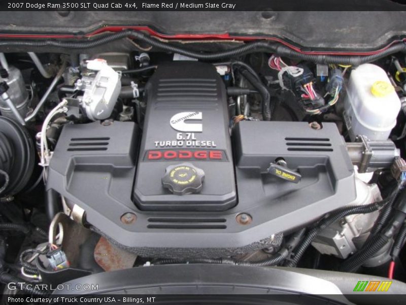 Flame Red / Medium Slate Gray 2007 Dodge Ram 3500 SLT Quad Cab 4x4