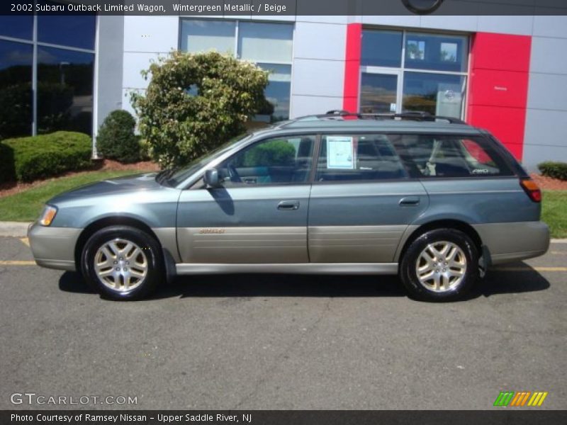 Wintergreen Metallic / Beige 2002 Subaru Outback Limited Wagon