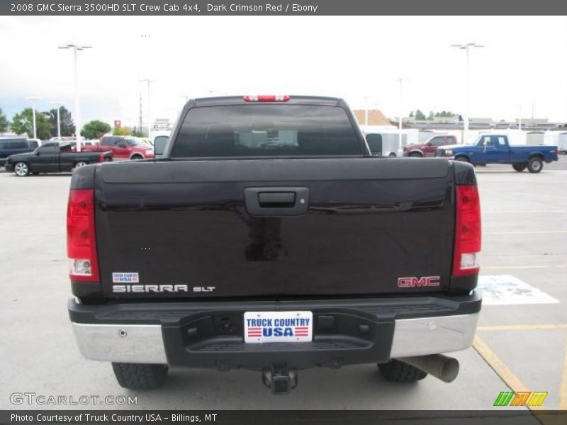 Dark Crimson Red / Ebony 2008 GMC Sierra 3500HD SLT Crew Cab 4x4