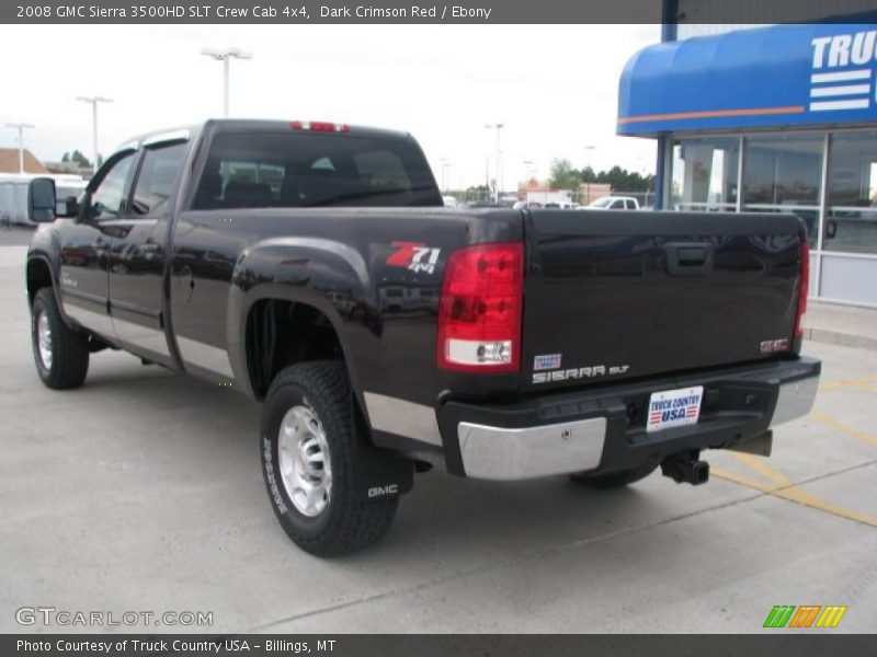 Dark Crimson Red / Ebony 2008 GMC Sierra 3500HD SLT Crew Cab 4x4