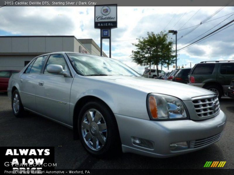 Sterling Silver / Dark Gray 2003 Cadillac DeVille DTS