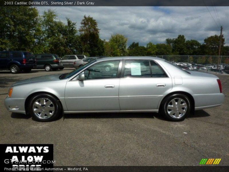 Sterling Silver / Dark Gray 2003 Cadillac DeVille DTS