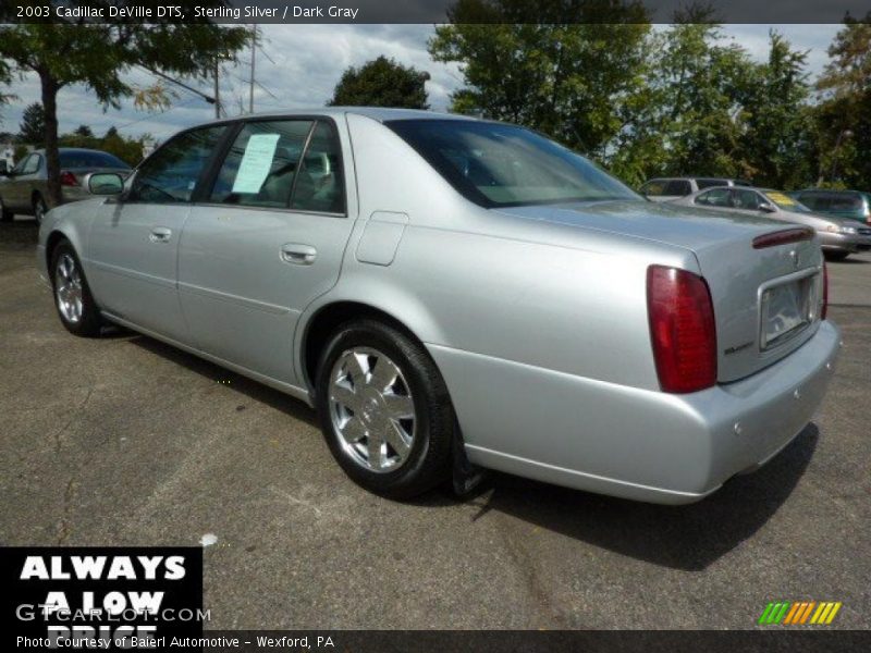 Sterling Silver / Dark Gray 2003 Cadillac DeVille DTS