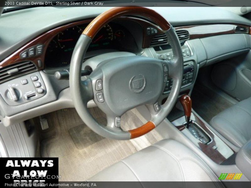 Sterling Silver / Dark Gray 2003 Cadillac DeVille DTS