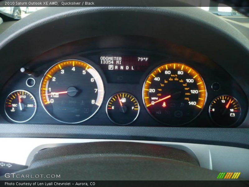 Quicksilver / Black 2010 Saturn Outlook XE AWD
