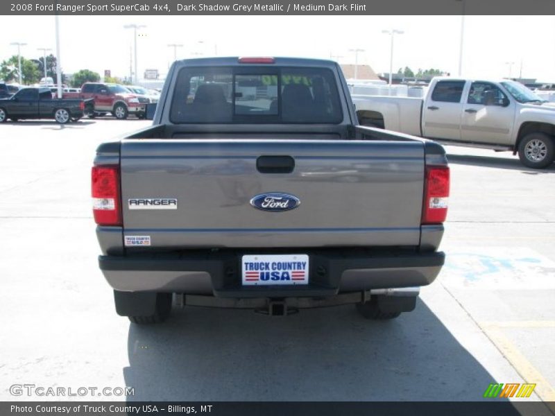 Dark Shadow Grey Metallic / Medium Dark Flint 2008 Ford Ranger Sport SuperCab 4x4