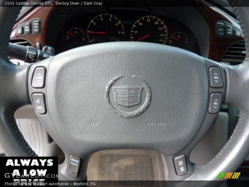 Sterling Silver / Dark Gray 2003 Cadillac DeVille DTS