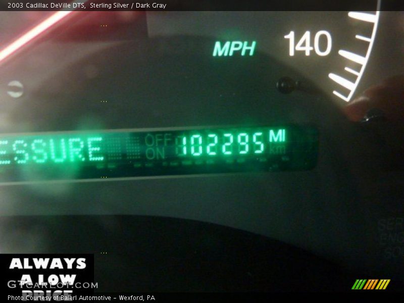 Sterling Silver / Dark Gray 2003 Cadillac DeVille DTS