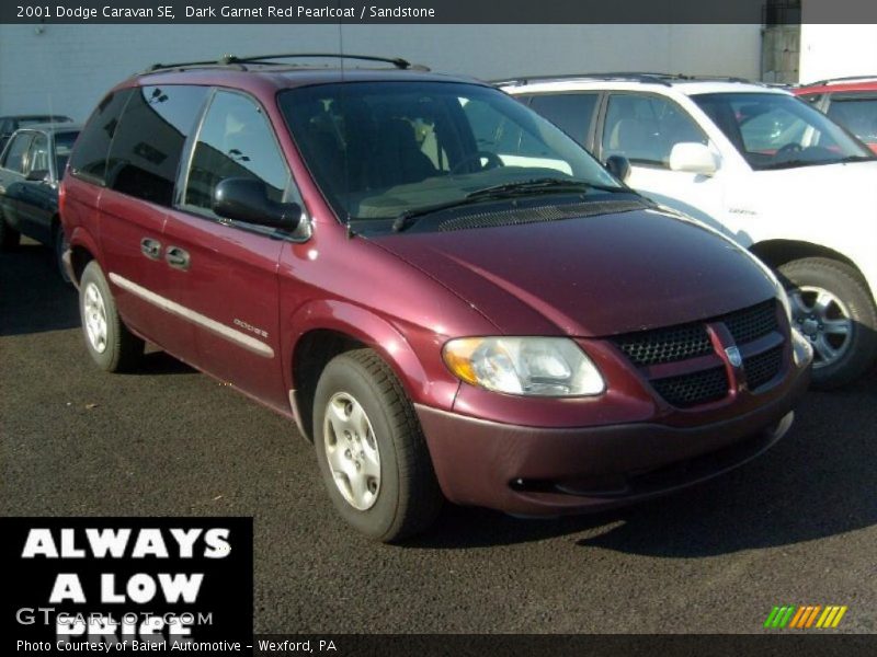 Dark Garnet Red Pearlcoat / Sandstone 2001 Dodge Caravan SE