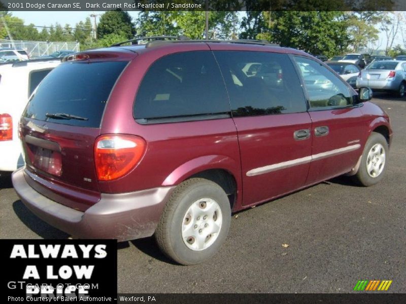 Dark Garnet Red Pearlcoat / Sandstone 2001 Dodge Caravan SE