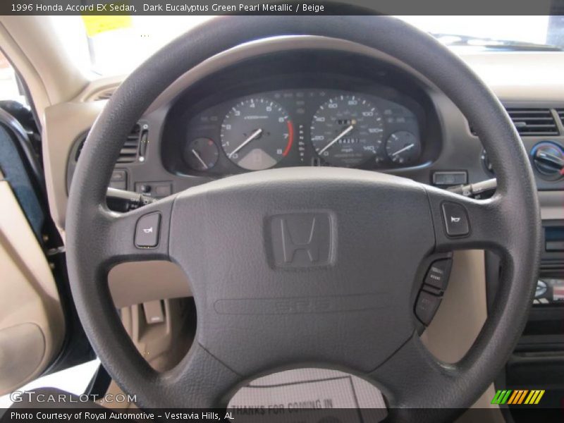 Dark Eucalyptus Green Pearl Metallic / Beige 1996 Honda Accord EX Sedan