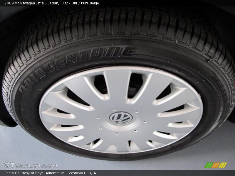 Black Uni / Pure Beige 2009 Volkswagen Jetta S Sedan