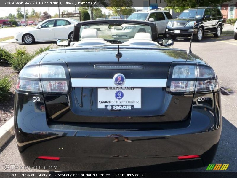 Black / Parchment 2009 Saab 9-3 2.0T Convertible