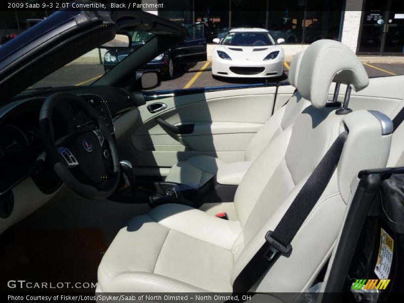 Black / Parchment 2009 Saab 9-3 2.0T Convertible