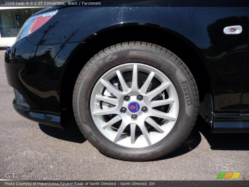 Black / Parchment 2009 Saab 9-3 2.0T Convertible