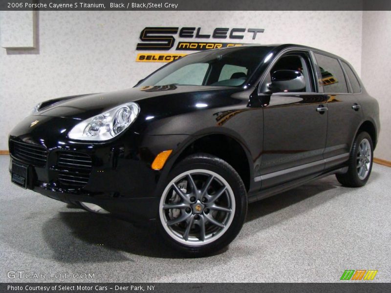 Black / Black/Steel Grey 2006 Porsche Cayenne S Titanium