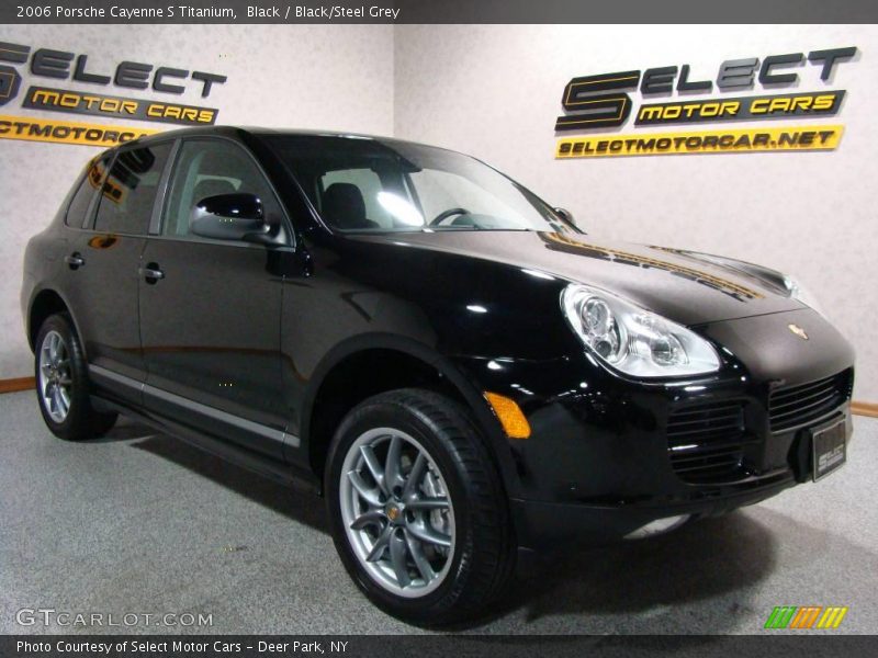Black / Black/Steel Grey 2006 Porsche Cayenne S Titanium