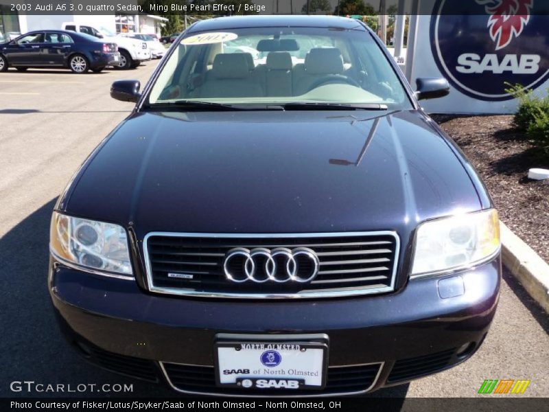 Ming Blue Pearl Effect / Beige 2003 Audi A6 3.0 quattro Sedan