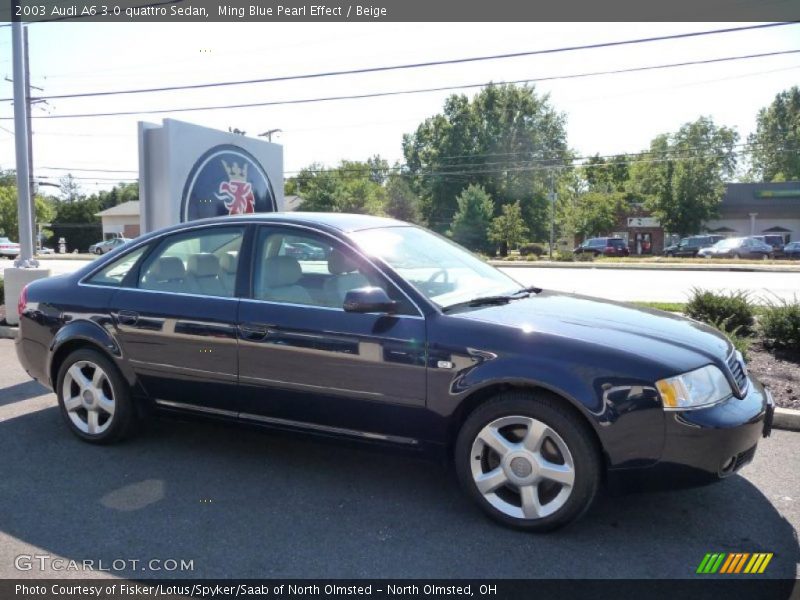 Ming Blue Pearl Effect / Beige 2003 Audi A6 3.0 quattro Sedan