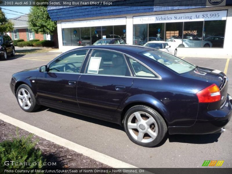 Ming Blue Pearl Effect / Beige 2003 Audi A6 3.0 quattro Sedan