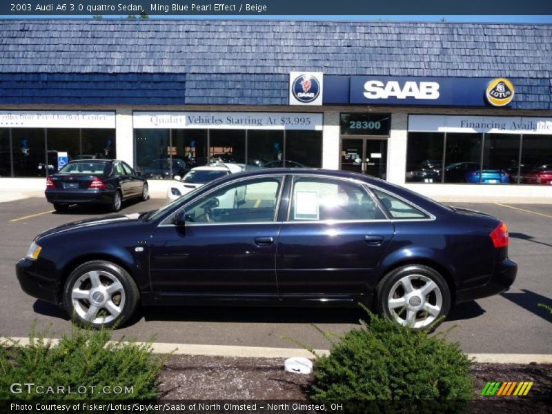 Ming Blue Pearl Effect / Beige 2003 Audi A6 3.0 quattro Sedan