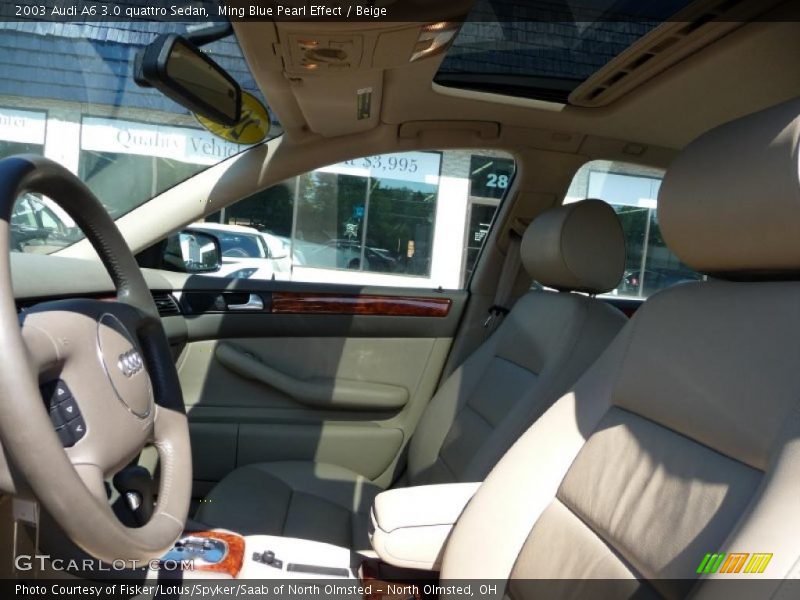 Ming Blue Pearl Effect / Beige 2003 Audi A6 3.0 quattro Sedan