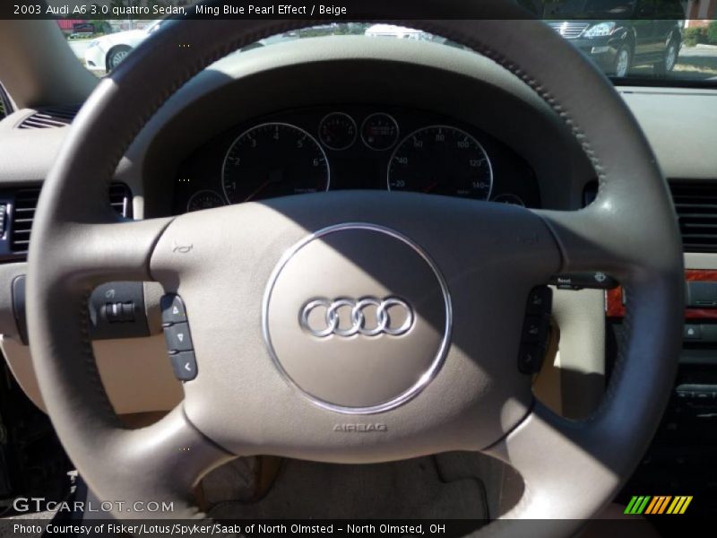 Ming Blue Pearl Effect / Beige 2003 Audi A6 3.0 quattro Sedan