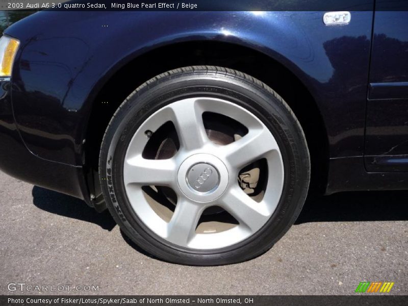 Ming Blue Pearl Effect / Beige 2003 Audi A6 3.0 quattro Sedan